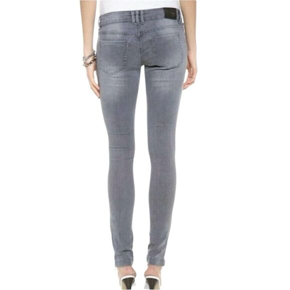 Anine Bing Gray Distressed Slim Jeans Size 28 - Picture 3 of 11